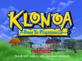 Klonoa Door to Phantomile title screen for Playstation
